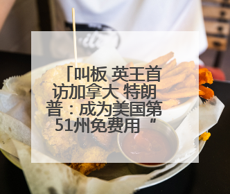 叫板 英王首访加拿大 特朗普：成为美国第51州免费用“金穹”