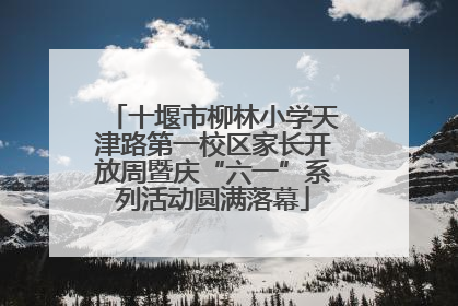 十堰市柳林小学天津路第一校区家长开放周暨庆“六一”系列活动圆满落幕