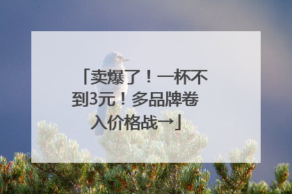 卖爆了！一杯不到3元！多品牌卷入价格战→