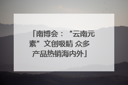 南博会：“云南元素”文创吸睛 众多产品热销海内外