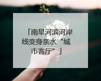 南旱河滨河岸线变身亲水“城市客厅”