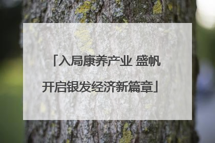 入局康养产业 盛帆开启银发经济新篇章