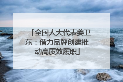 全国人大代表姜卫东：借力品牌创建推动高质效履职
