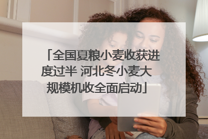 全国夏粮小麦收获进度过半 河北冬小麦大规模机收全面启动