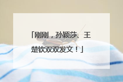 刚刚，孙颖莎、王楚钦双双发文！