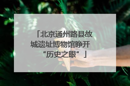 北京通州路县故城遗址博物馆睁开“历史之眼”