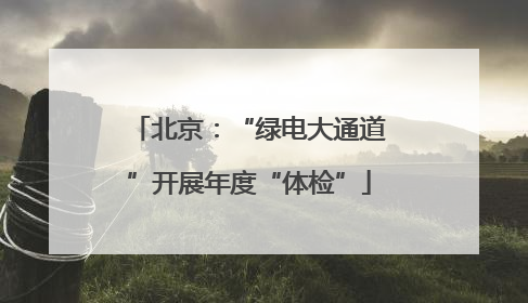 北京：“绿电大通道”开展年度“体检”