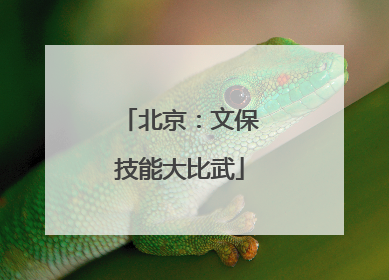 北京：文保技能大比武