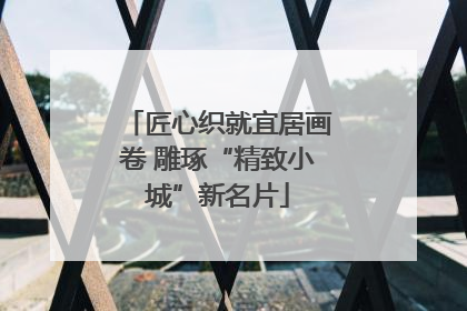 匠心织就宜居画卷 雕琢“精致小城”新名片