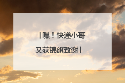 嘿！快递小哥又获锦旗致谢