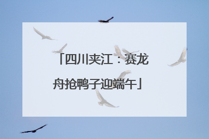 四川夹江：赛龙舟抢鸭子迎端午