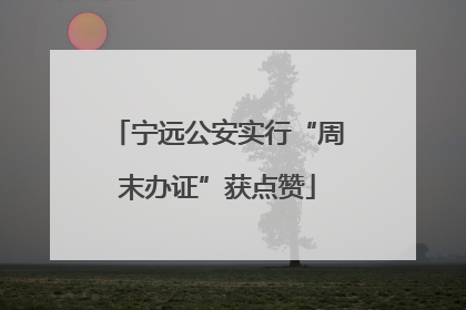 宁远公安实行“周末办证”获点赞