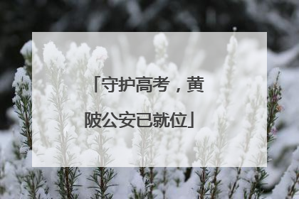 守护高考，黄陂公安已就位