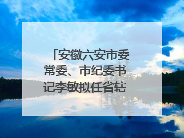 安徽六安市委常委、市纪委书记李敏拟任省辖市市委副书记