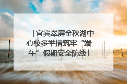 宜宾翠屏金秋湖中心校多举措筑牢“端午”假期安全防线
