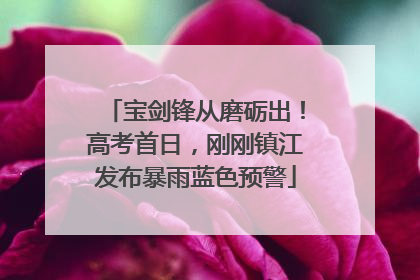 宝剑锋从磨砺出！高考首日，刚刚镇江发布暴雨蓝色预警