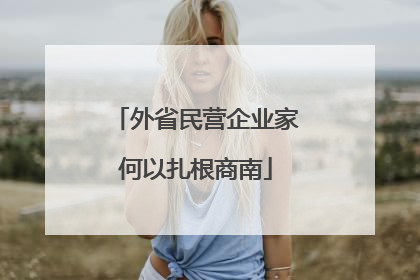 外省民营企业家何以扎根商南