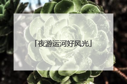 夜游运河好风光