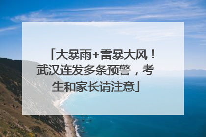 大暴雨+雷暴大风！武汉连发多条预警，考生和家长请注意