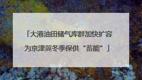 大港油田储气库群加快扩容 为京津冀冬季保供“蓄能”