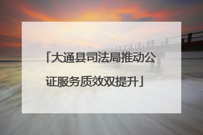 大通县司法局推动公证服务质效双提升