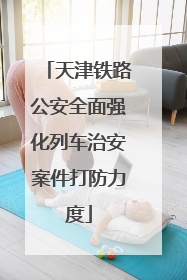 天津铁路公安全面强化列车治安案件打防力度