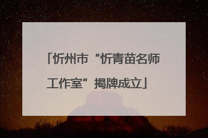忻州市“忻青苗名师工作室”揭牌成立
