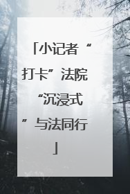 小记者“打卡”法院 “沉浸式”与法同行