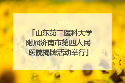山东第二医科大学附属济南市第四人民医院揭牌活动举行