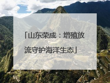 山东荣成：增殖放流守护海洋生态