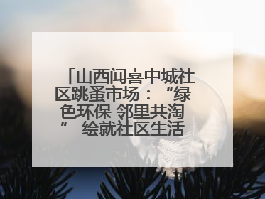山西闻喜中城社区跳蚤市场：“绿色环保 邻里共淘” 绘就社区生活多彩画卷