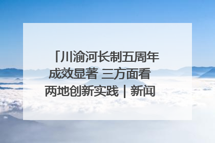 川渝河长制五周年成效显著 三方面看两地创新实践｜新闻发布最前线