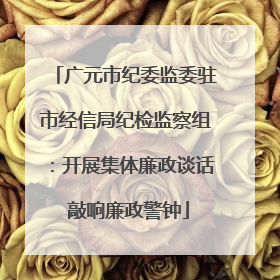 广元市纪委监委驻市经信局纪检监察组：开展集体廉政谈话 敲响廉政警钟