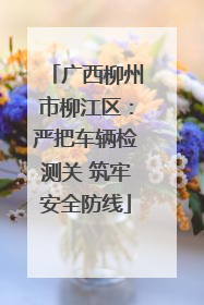 广西柳州市柳江区：严把车辆检测关 筑牢安全防线