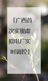 广西首次实现虚拟电厂实时调控