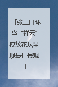 张三口环岛“祥云”模纹花坛呈现最佳景观