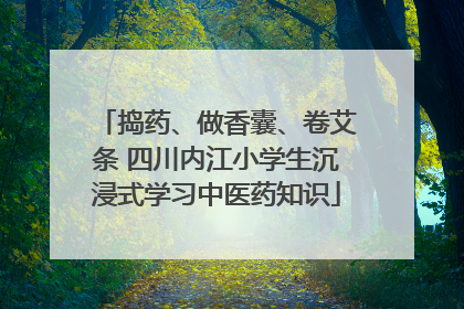 捣药、做香囊、卷艾条 四川内江小学生沉浸式学习中医药知识