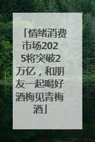 情绪消费市场2025将突破2万亿，和朋友一起喝好酒梅见青梅酒
