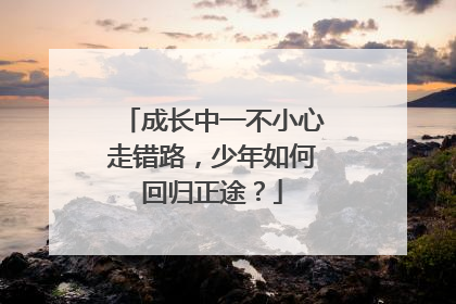 成长中一不小心走错路，少年如何回归正途？
