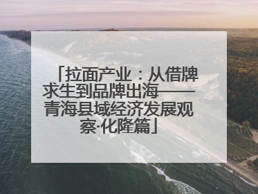 拉面产业：从借牌求生到品牌出海——青海县域经济发展观察·化隆篇