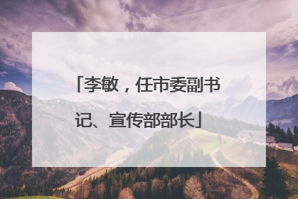 李敏，任市委副书记、宣传部部长