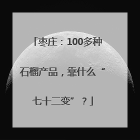 枣庄：100多种石榴产品，靠什么“七十二变”？