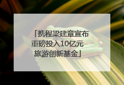 携程梁建章宣布重磅投入10亿元旅游创新基金