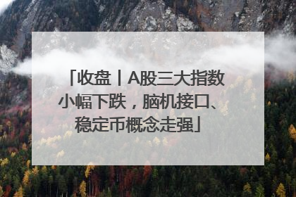 收盘丨A股三大指数小幅下跌，脑机接口、稳定币概念走强