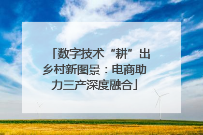 数字技术“耕”出乡村新图景：电商助力三产深度融合