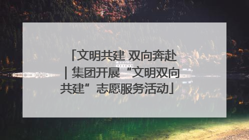 文明共建 双向奔赴｜集团开展“文明双向共建”志愿服务活动