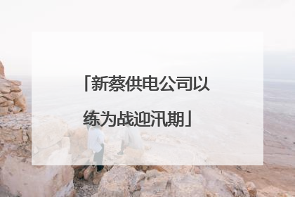 新蔡供电公司以练为战迎汛期