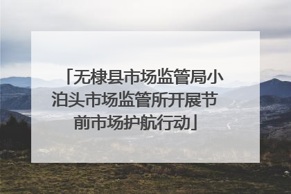 无棣县市场监管局小泊头市场监管所开展节前市场护航行动