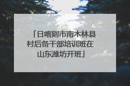 日喀则市南木林县村后备干部培训班在山东潍坊开班