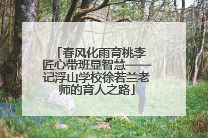春风化雨育桃李 匠心带班显智慧——记浮山学校徐若兰老师的育人之路